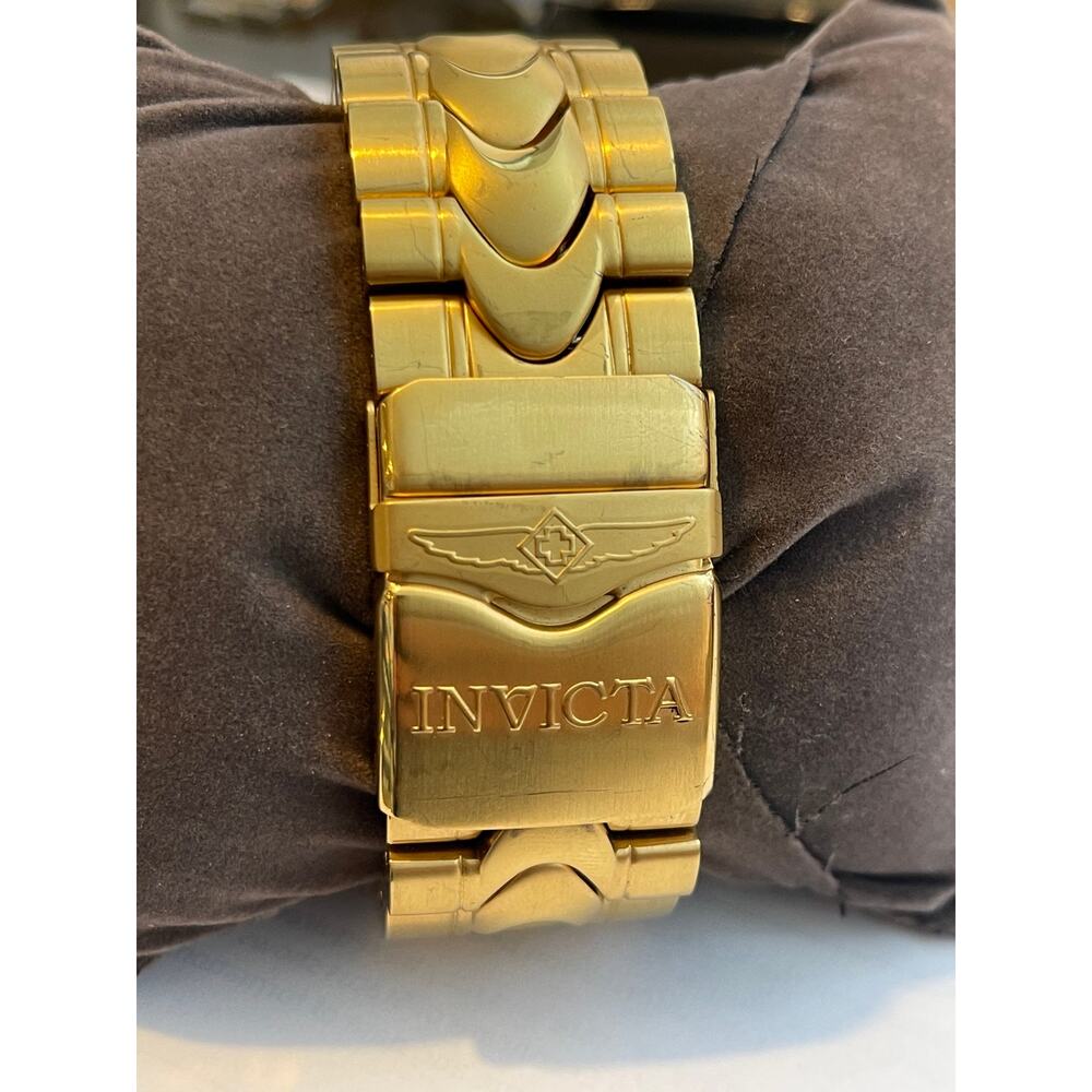 Invicta Venom Chronograph Black Dial Gold-plated Men's Watch 17634 - Picture 5 of 10